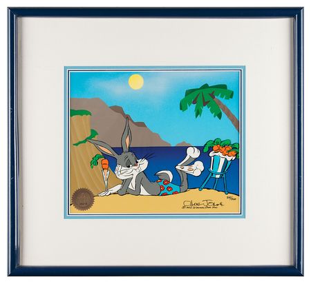 Lot #510 Chuck Jones Signed Limited Edition Cel: 'Sand Tropez Bunny' - Image 2