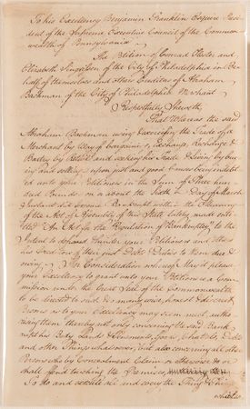 Lot #120 Benjamin Franklin Document Signed as President of Pennsylvania, Overseeing an Early Bankruptcy Case (1787) - Image 4