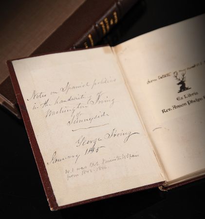 Lot #596 Washington Irving Handwritten Notebook on Politics in Spain, Where He Served as United States Ambassador - Image 1