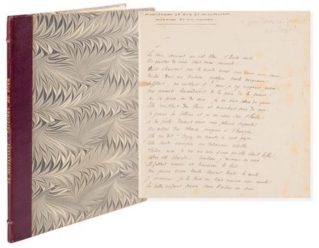 Lot #599 Guy de Maupassant Handwritten Poem - 'Promenade à seize ans' - Image 5