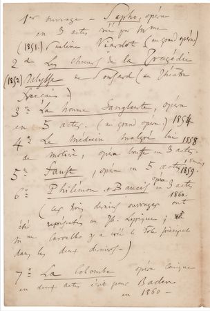 Lot #707 Charles Gounod Autograph Autobiography Signed Twice - Image 2