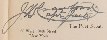 Lot #165 Captain Jack Crawford Signed Book - Whar' the Hand o' God Is Seen - Image 2