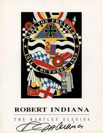 Lot #325 Robert Indiana Twice-Signed 'The Hartley Elegies' Book Page - Deemed the Masterworks of His Later Career - Image 2