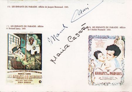 Lot #821 Les Enfants du Paradis: Marcel Carne and Maria Casares Signatures - Image 2