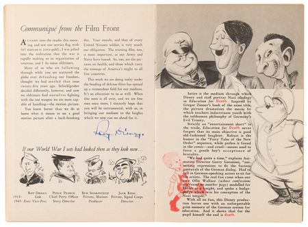 Lot #374 Dispatch from Disney's World War II Employee Serviceman Booklet with Rare ?Pin-Ups? Poster (1943) - Image 6