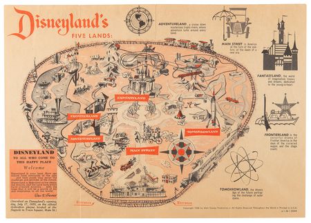 Lot #346 Walt Disney Signed 'Welcome to Disneyland' Brochure - Image 5