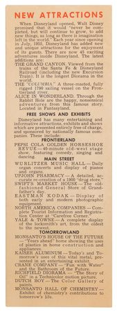 Lot #346 Walt Disney Signed 'Welcome to Disneyland' Brochure - Image 6