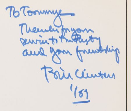 Lot #35 Bill Clinton (2) Signed Items - Booklet and Photograph - Image 2