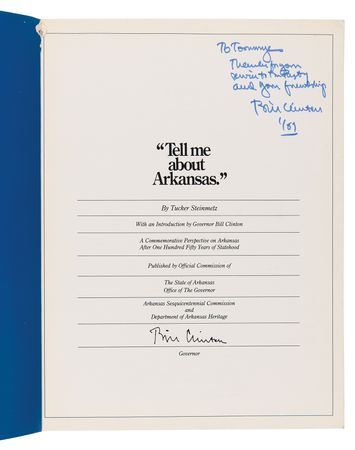 Lot #35 Bill Clinton (2) Signed Items - Booklet and Photograph - Image 4