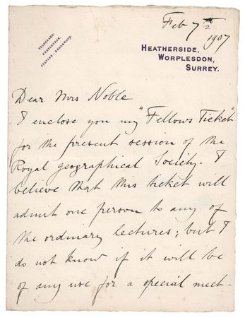 Lot #219 Frederick Selous Autograph Letter Signed - Image 1