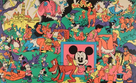 Lot #490 Disney 'The Disneyland Memorial Orgy' Black Light Poster by Wally Wood (41˝ x 27.75˝) - Image 1