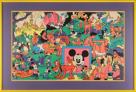 Disney 'The Disneyland Memorial Orgy' Black Light Poster by Wally Wood