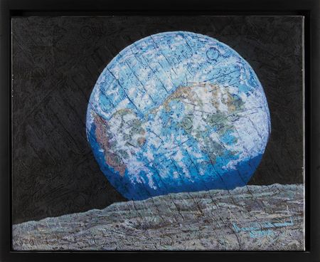 Lot #300 Alan Bean Signed Giclee Print - 'Way Way Up High Over Pad 39A' (Ltd. Ed. #40/95) - 20? x 16? - Image 1