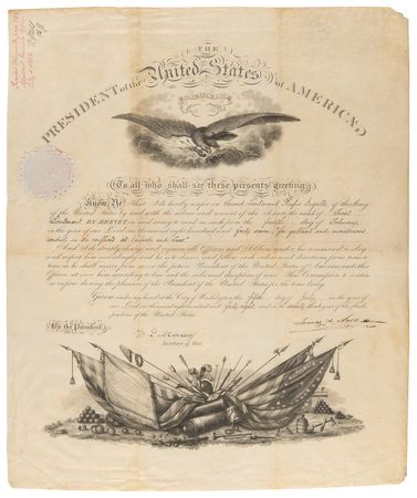 Lot #84 James K. Polk Document Signed as President - Appointment for Future U.S. Quartermaster General Rufus Ingalls - Image 1