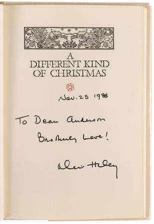 Lot #657 Alex Haley (2) Signed Books - Roots and A Different Kind of Christmas - Image 2