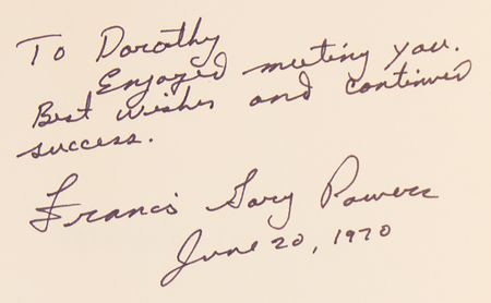 Lot #210 Francis Gary Powers Signed Book - Operation Overflight - Image 2