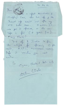 Lot #642 Arthur C. Clarke Autograph Letter Signed - Image 1