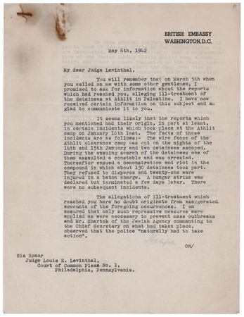 Lot #175 Edward Wood, 1st Earl of Halifax (3) World War II?Dated Letters: 