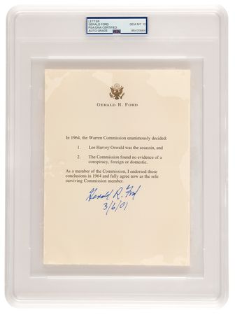Lot #48 Gerald Ford Signed Souvenir Typescript on