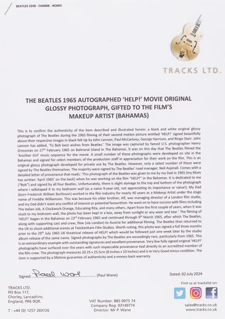 Lot #709 Beatles Signed 'Bahamas' Photograph - Presented to the Makeup Artist of Help! - Image 9