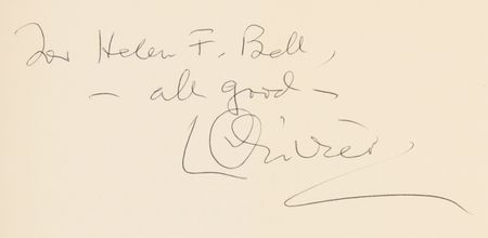 Lot #880 Laurence Olivier Signed Book - Laurence Olivier - Image 2