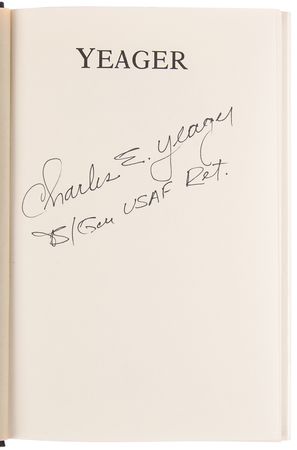 Lot #287 Chuck Yeager Signed Book - Yeager - Image 4
