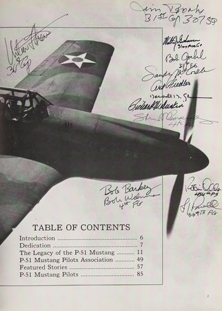 Lot #278 World War II Fighter Aces Signed Book - P-51 Mustang - Image 2
