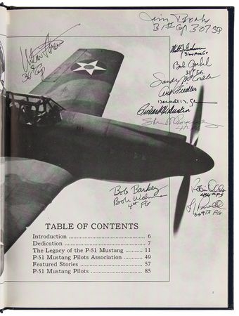 Lot #278 World War II Fighter Aces Signed Book - P-51 Mustang - Image 4