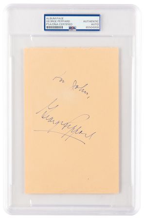 Lot #854 Audrey Hepburn and George Peppard (2) Signatures - PSA GEM MINT 10 - Image 3