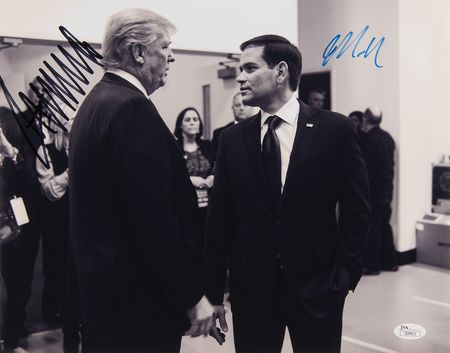 Lot #111 Donald Trump and Marco Rubio Oversized Signed Photograph - Image 1