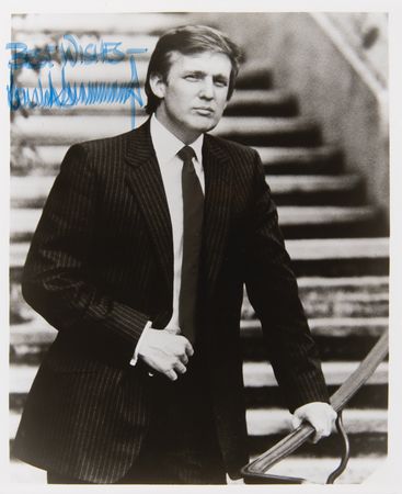 Lot #106 Donald Trump Signed Photograph - Image 1