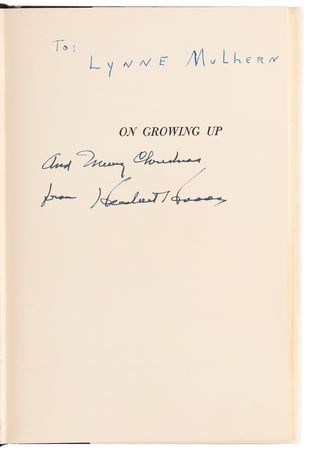 Lot #67 Herbert Hoover Signed Book - On Growing Up - Image 4