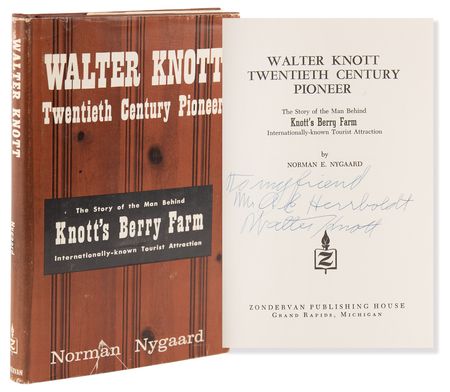 Lot #194 Walter Knott Signed Book - Twentieth Century Pioneer - Image 1