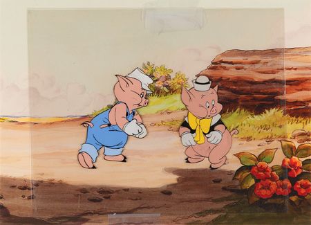 Lot #488 Practical Pig and Fifer Pig production cels from Walt Disney's Wonderful World of Color - Image 2