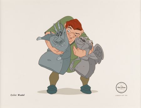 Lot #503 Quasimodo, Hugo, and Laverne color model for The Hunchback of Notre Dame limited edition sericel - 'Bell Tower Buddies' - Image 2