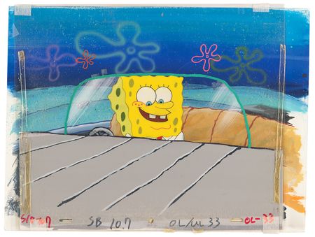 Lot #562 SpongeBob SquarePants production cel and master production background from SpongeBob SquarePants - Image 2