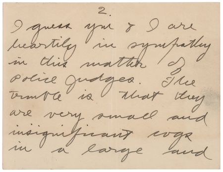 Lot #598 Jack London Autograph Letter Signed on Police Judges: 