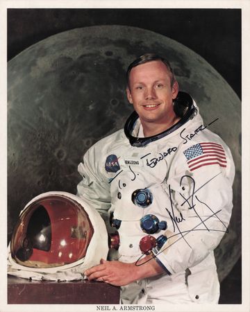 Lot #298 Neil Armstrong Signed Photograph - Image 1