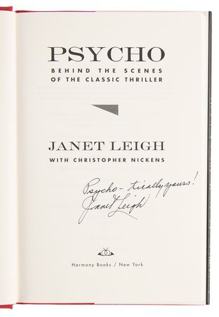 Lot #868 Janet Leigh Signed Book - Psycho - Image 4