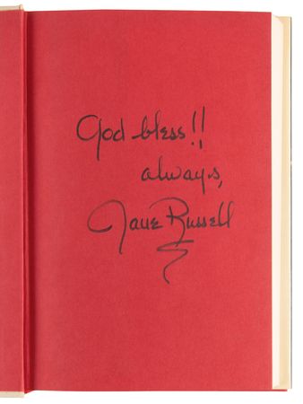 Lot #887 Jane Russell Signed Book - An Autobiography - Image 4