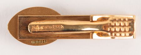 Lot #934 Super Bowl I Gold-Plated Cufflinks and Tie Clasp - Image 3