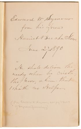 Lot #609 Harriet Beecher Stowe Signed Book - Uncle Tom's Cabin - Image 4