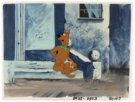 Lot #507 Scooby-Doo production key master background set-up from The 13 Ghosts of Scooby-Doo - Image 1