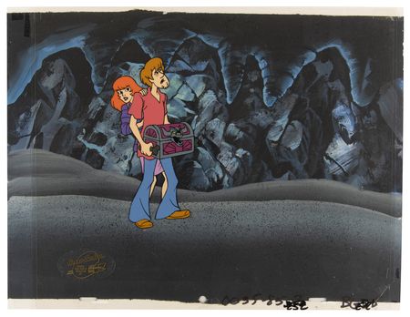 Lot #509 Shaggy and Daphne production key master background set-up from The 13 Ghosts of Scooby-Doo - Image 1