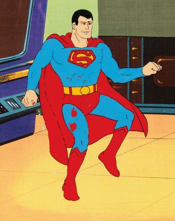 Lot #541 Superman production cel from Super Friends: The Legendary Super Powers Show - Image 2