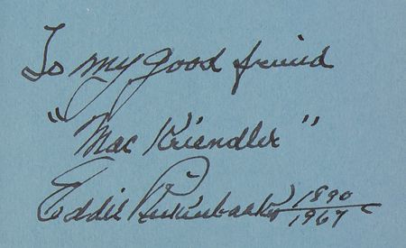 Lot #273 Eddie Rickenbacker Signed Book - Rickenbacker: An Autobiography - Image 2