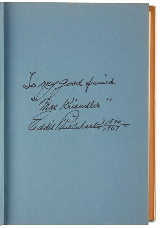 Lot #273 Eddie Rickenbacker Signed Book - Rickenbacker: An Autobiography - Image 4