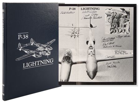 Lot #279 World War II Fighter Aces Signed Book - P-38 Lightning - Image 1