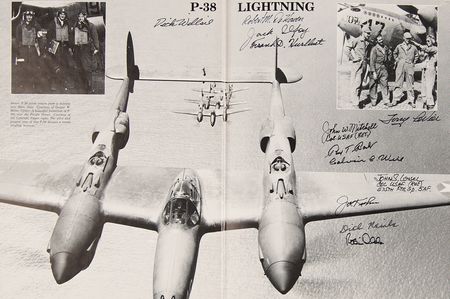 Lot #279 World War II Fighter Aces Signed Book - P-38 Lightning - Image 2