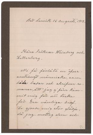 Lot #669 Selma Lagerlof Autograph Letter Signed - Image 1